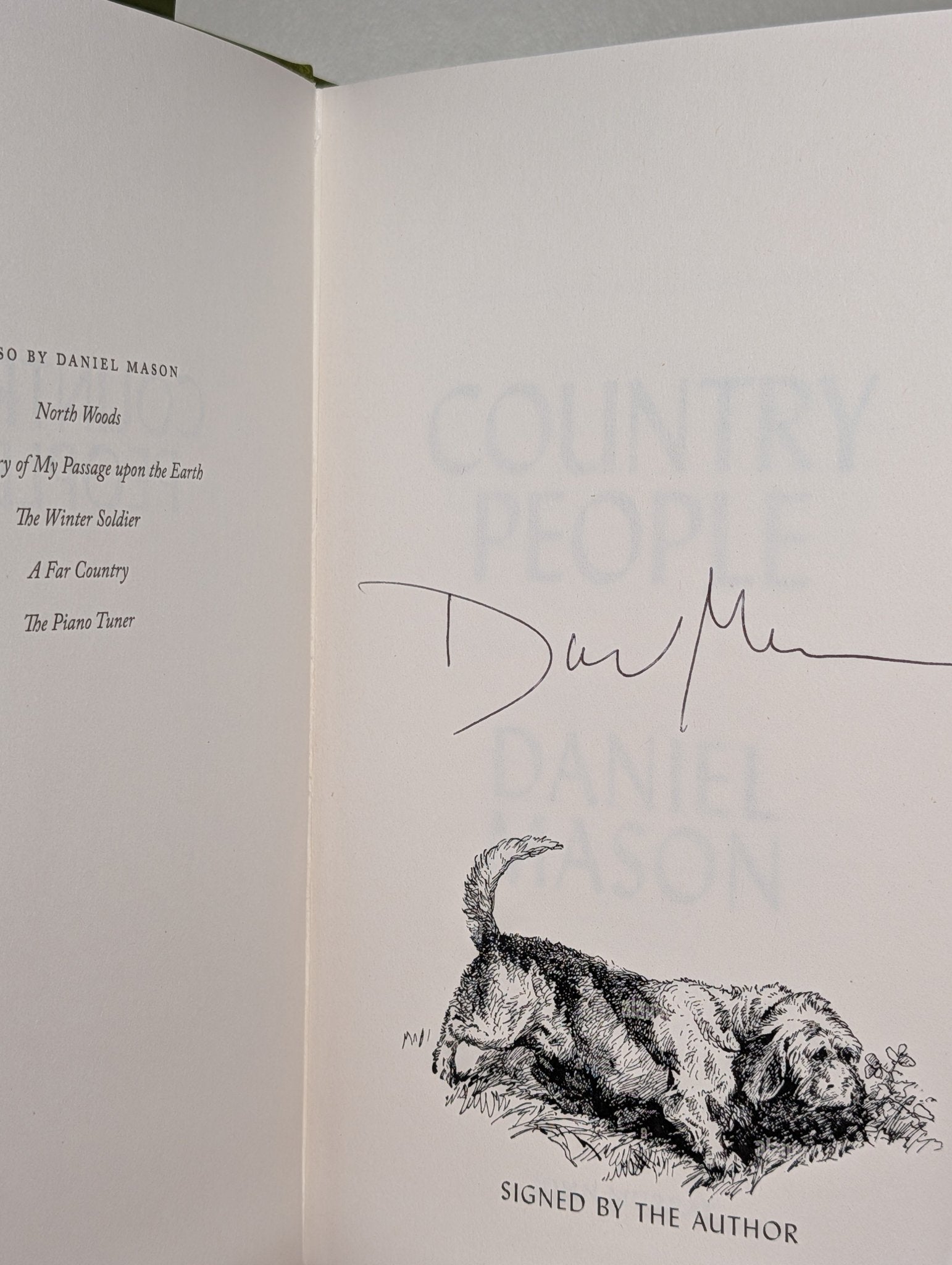 Country People by Daniel Mason (Signed First Edition) - Fialta Books