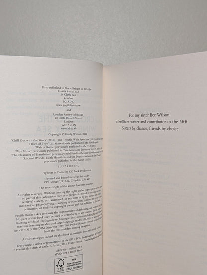Crossing the Wine-Dark Sea by Emily Wilson (Signed First Edition) - Fialta Books