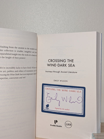 Crossing the Wine-Dark Sea by Emily Wilson (Signed First Edition) - Fialta Books