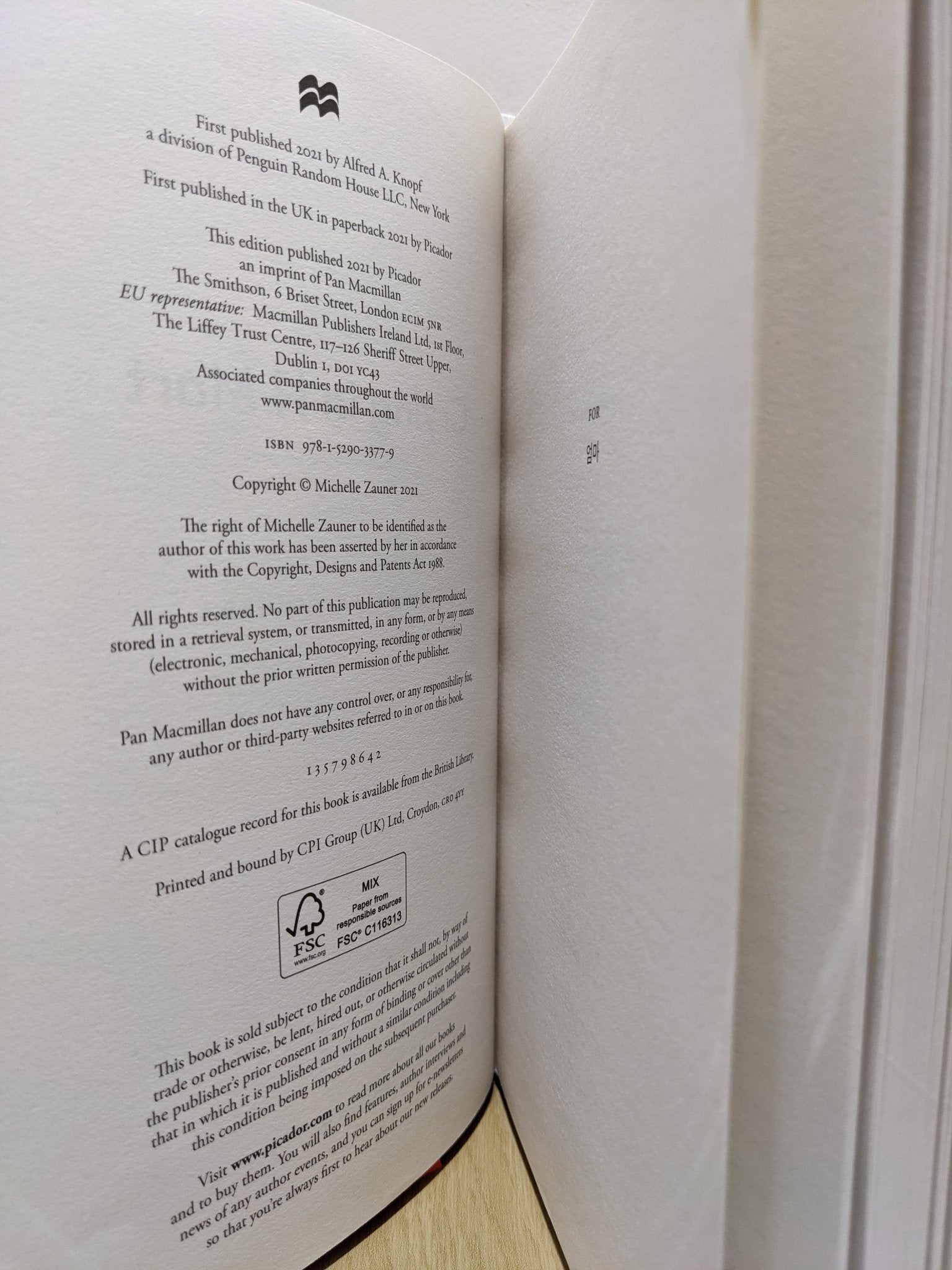 Crying in H Mart by Michelle Zauner (Signed First Edition) - Fialta Books