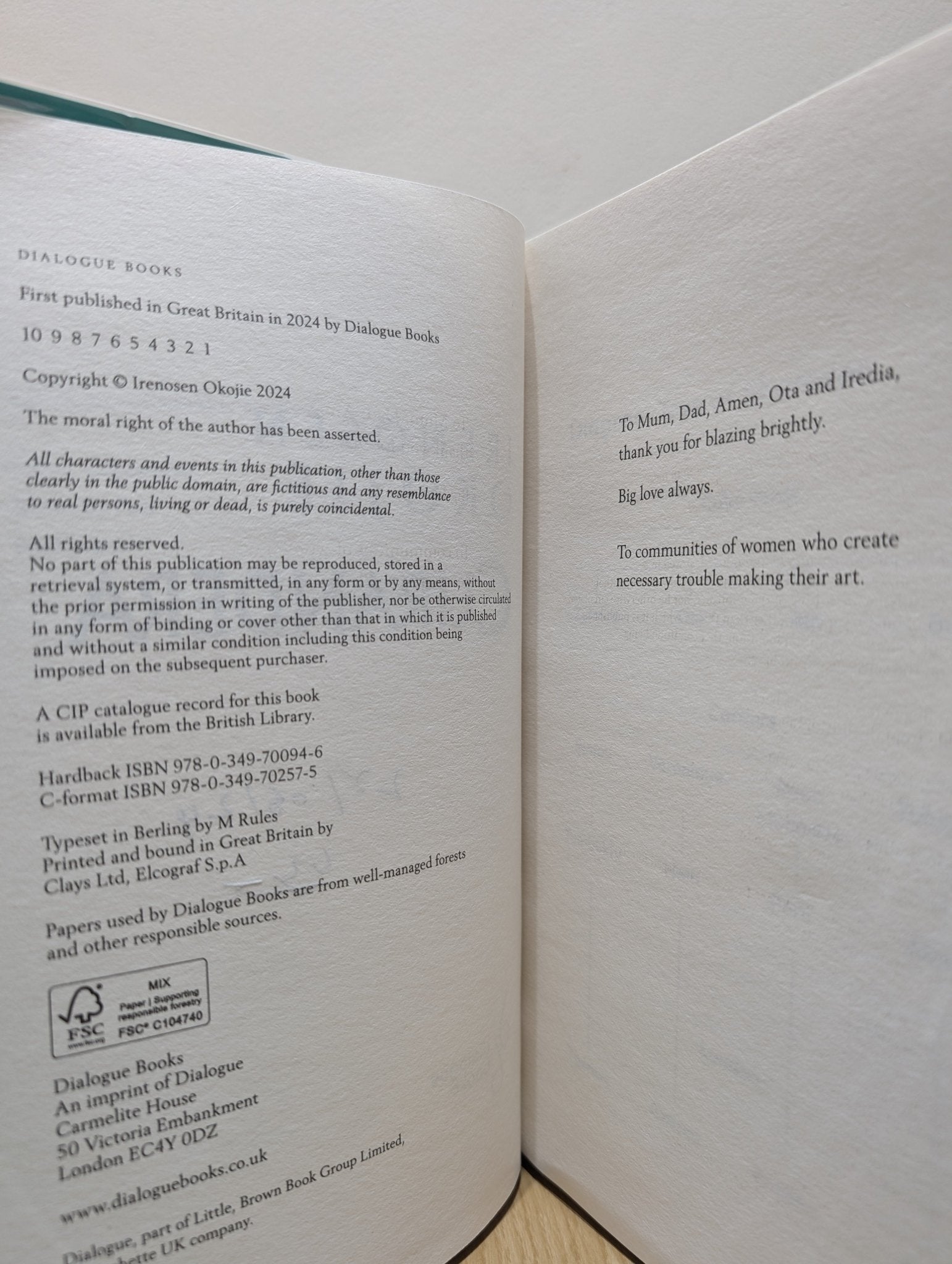Curandera by Irenosen Okojie (Signed First Edition) - Fialta Books