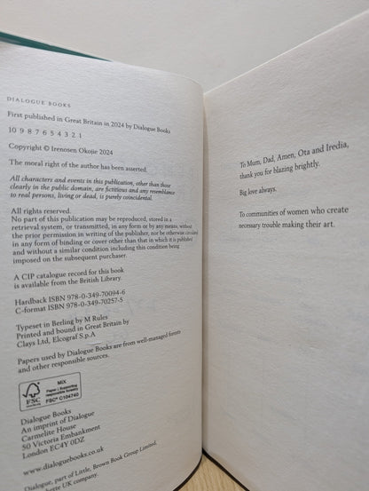 Curandera by Irenosen Okojie (Signed First Edition) - Fialta Books