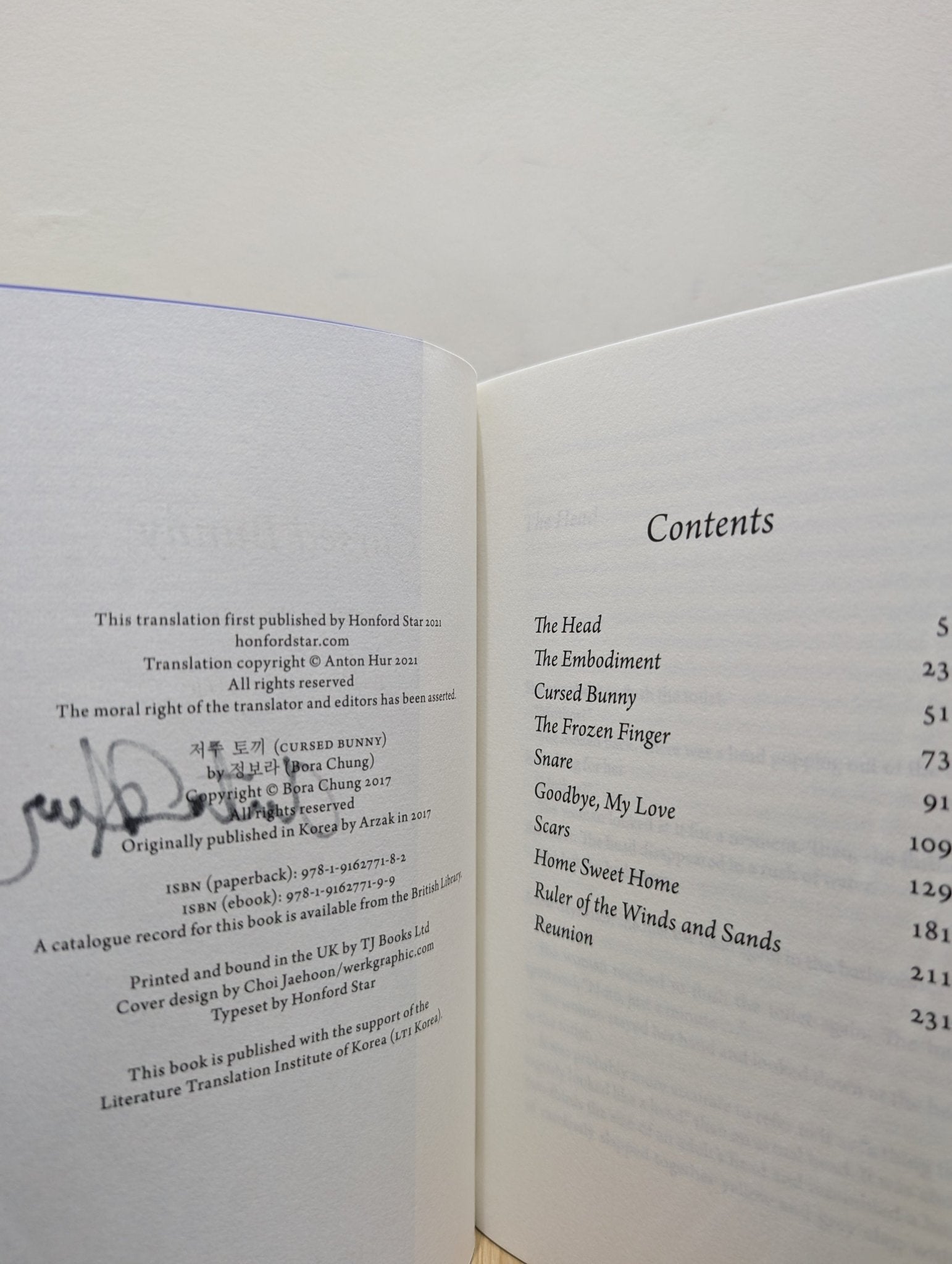 Cursed Bunny by Bora Chung (Signed First Edition) - Fialta Books