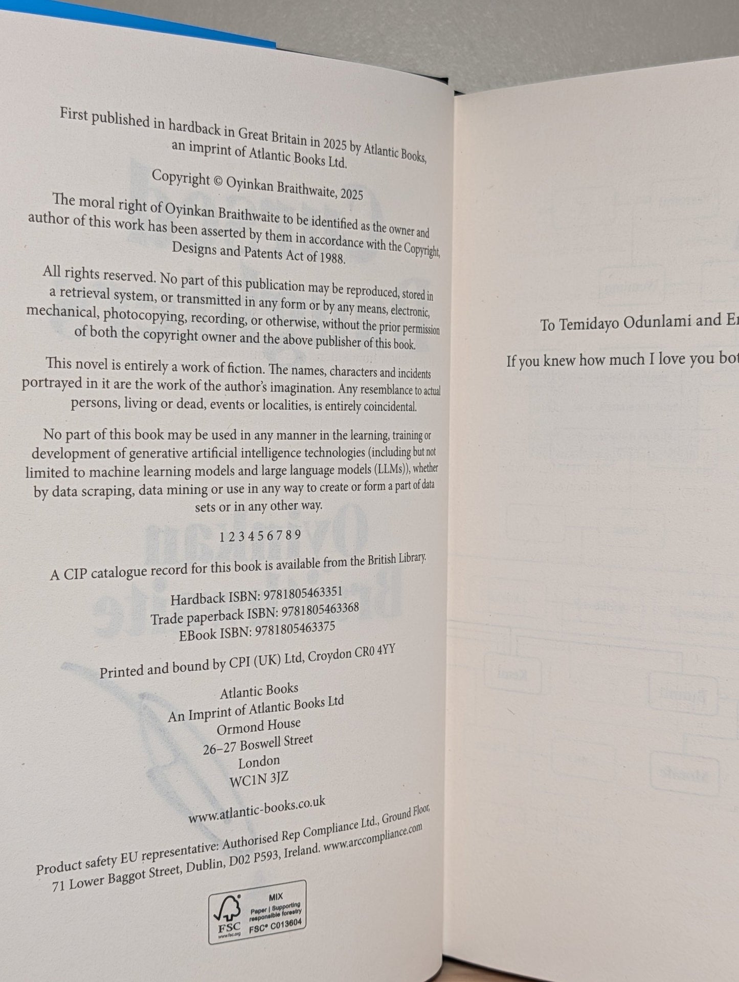 Cursed Daughters by Oyinkan Braithwaite (Signed First Edition) - Fialta Books