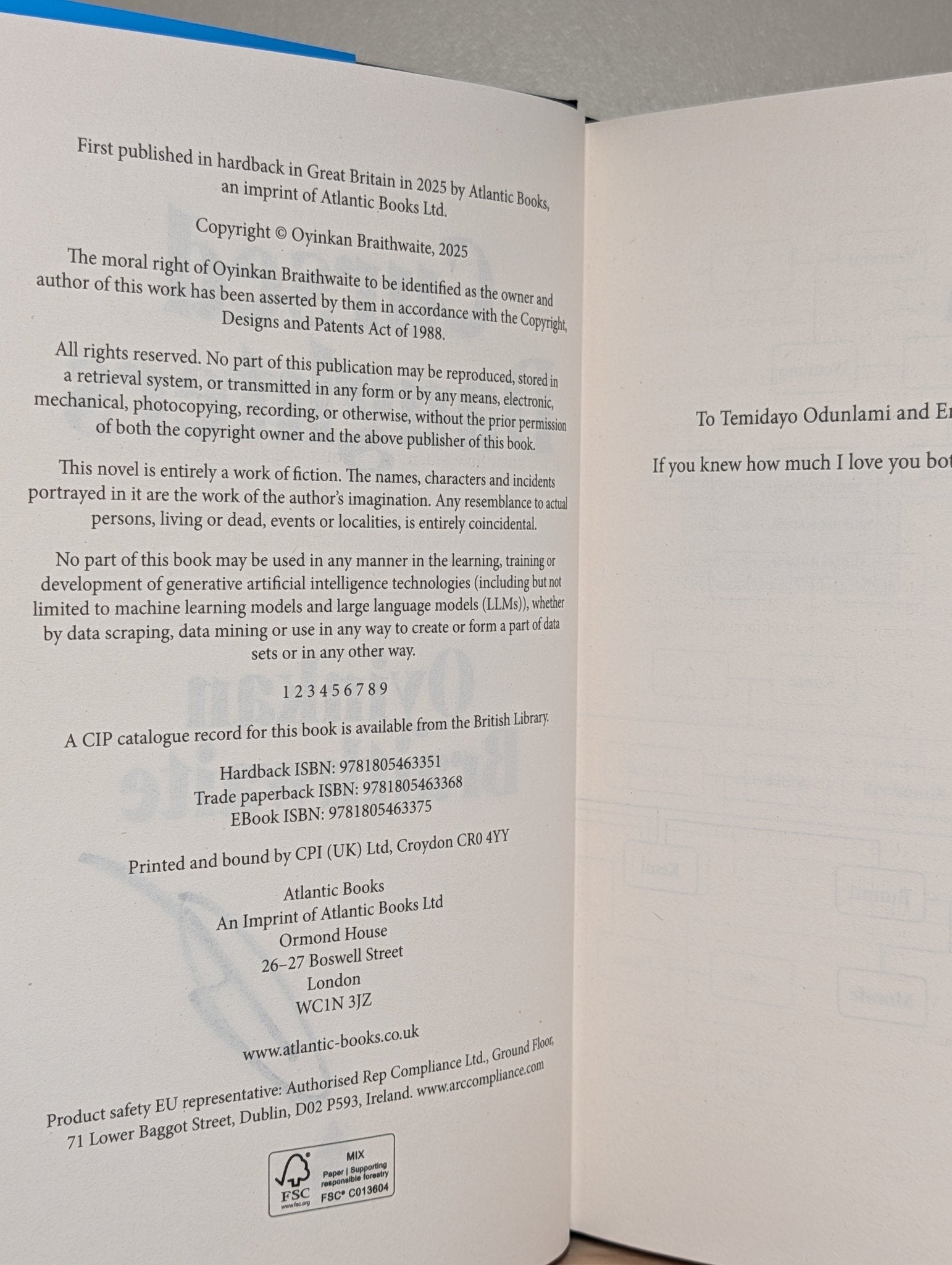 Cursed Daughters by Oyinkan Braithwaite (Signed First Edition) - Fialta Books
