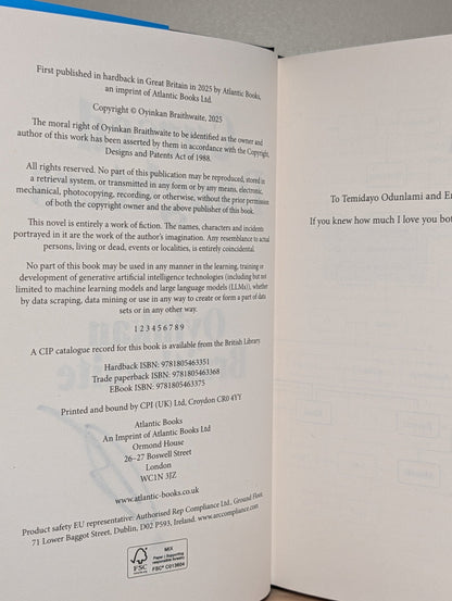 Cursed Daughters by Oyinkan Braithwaite (Signed First Edition) - Fialta Books