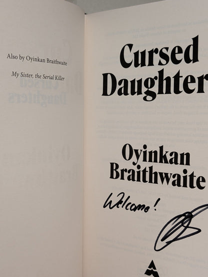 Cursed Daughters by Oyinkan Braithwaite (Signed First Edition with sprayed edges) - Fialta Books