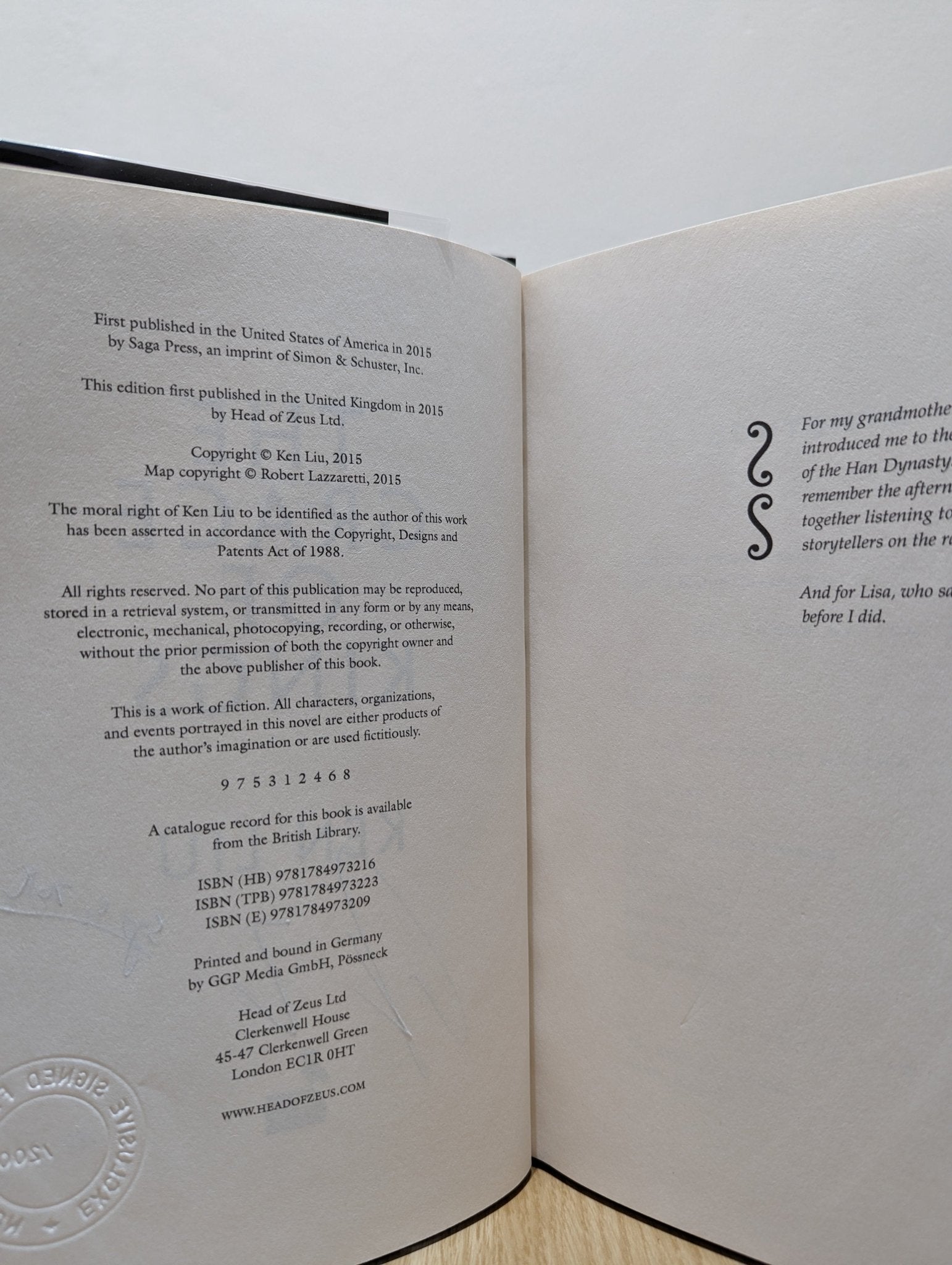 Dandelion Dynasty by Ken Liu (Signed First Edition) - Fialta Books