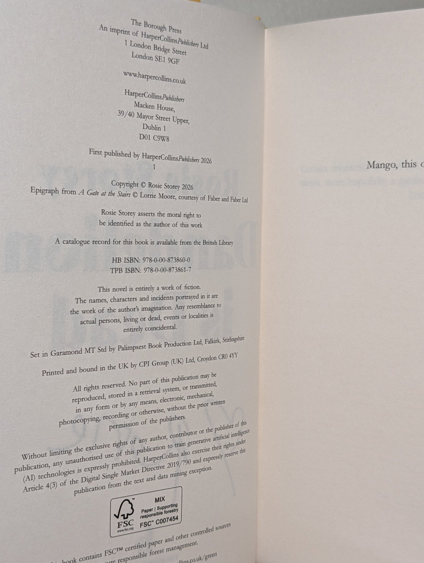 Dandelion is Dead by Rosie Storey (Signed First Edition) - Fialta Books