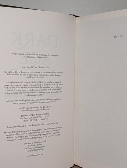 Dark Age by Pierce Brown (Signed First Edition) - Fialta Books