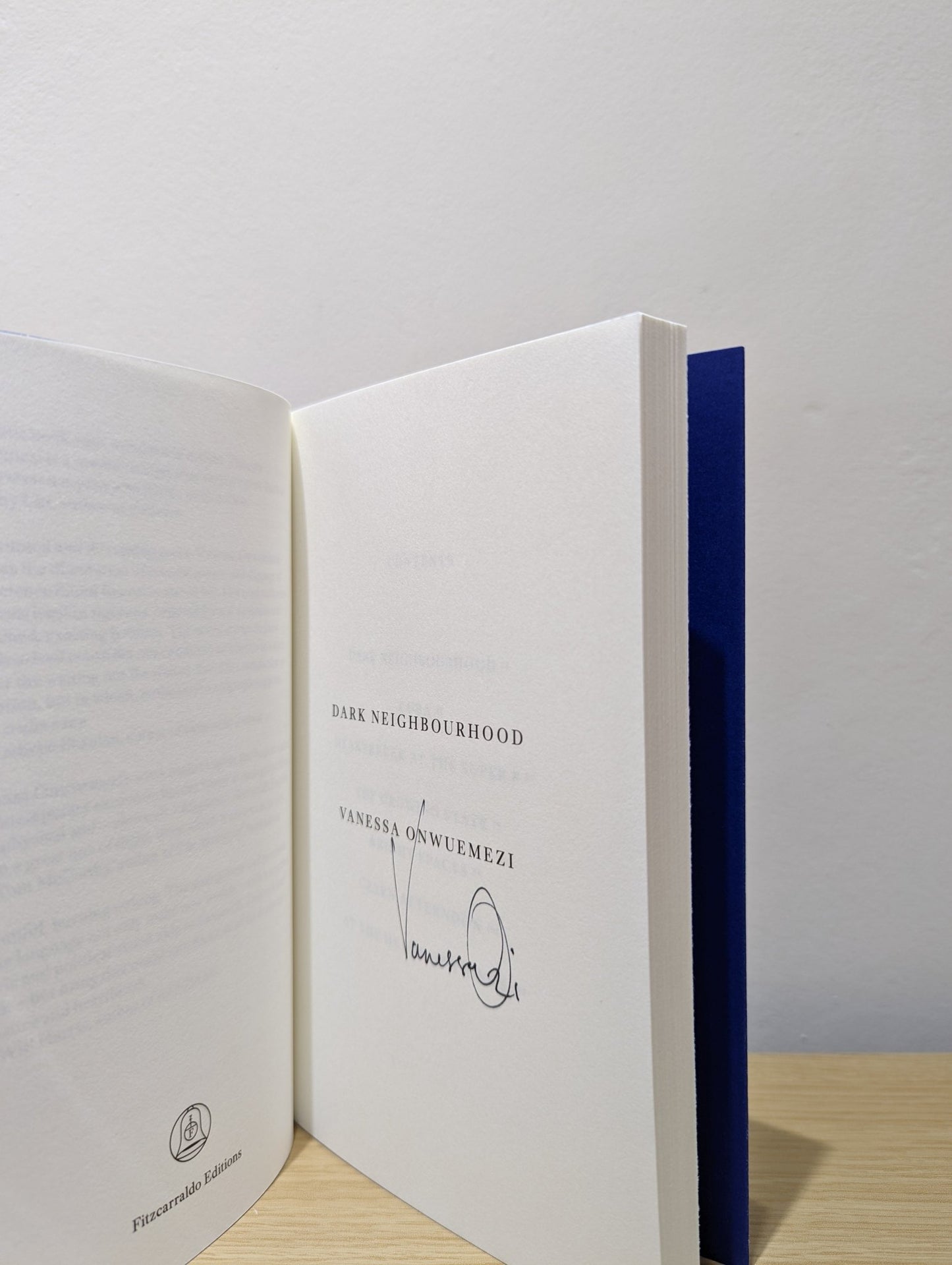 Dark Neighbourhood by Vanessa Onwuemezi (Signed First Edition) - Fialta Books