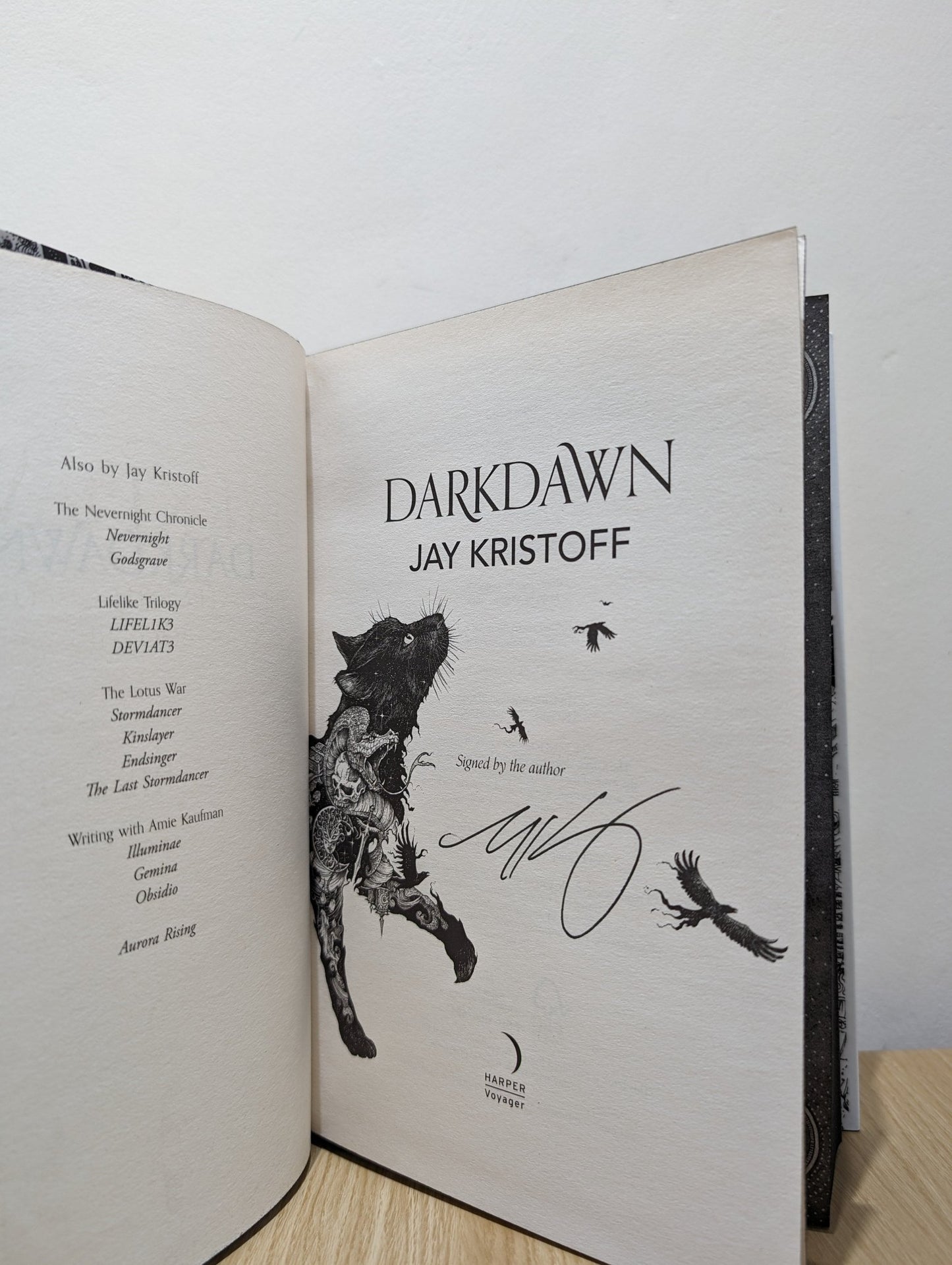 Darkdawn by Jay Kristoff (Signed First Edition with sprayed edges) - Fialta Books