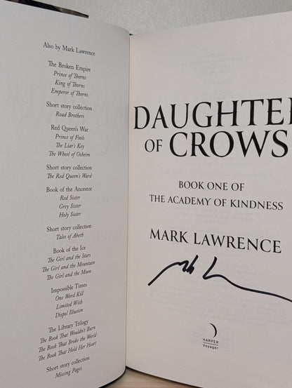 Daughter of Crows by Mark Lawrence (Signed First Edition) - Fialta Books