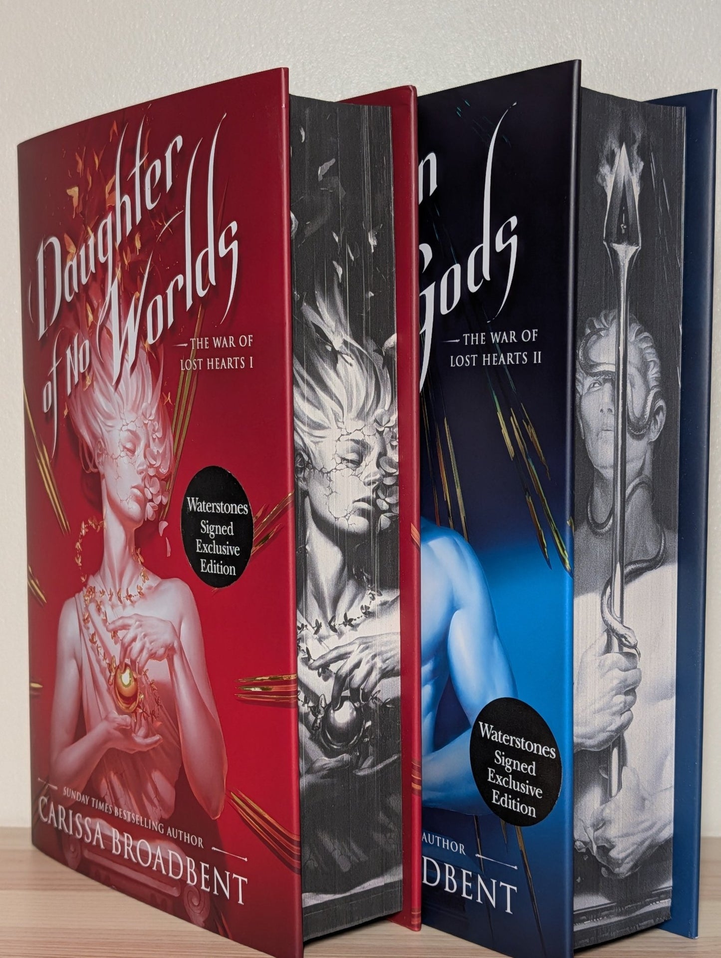 Daughter of No Worlds; Children of Fallen Gods by Carissa Broadbent (Signed with sprayed edges) - Fialta Books