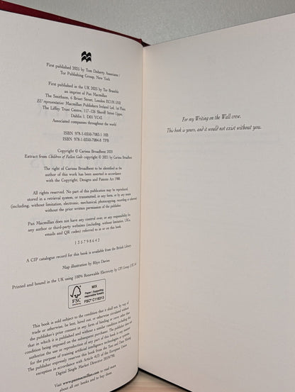 Daughter of No Worlds; Children of Fallen Gods by Carissa Broadbent (Signed with sprayed edges) - Fialta Books