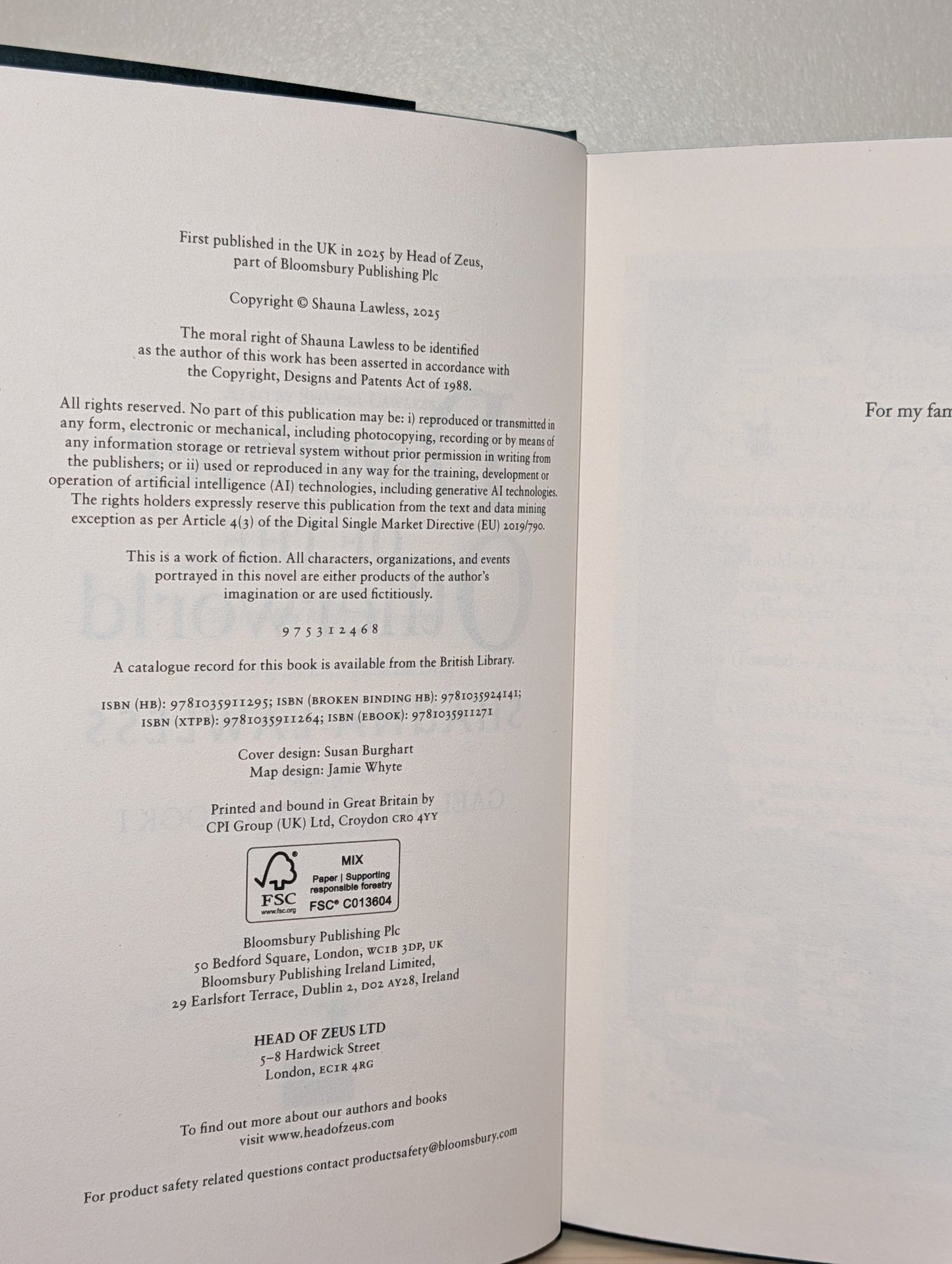 Daughter of the Otherworld: Gael Song by Shauna Lawless (Signed First Edition with sprayed edges) - Fialta Books