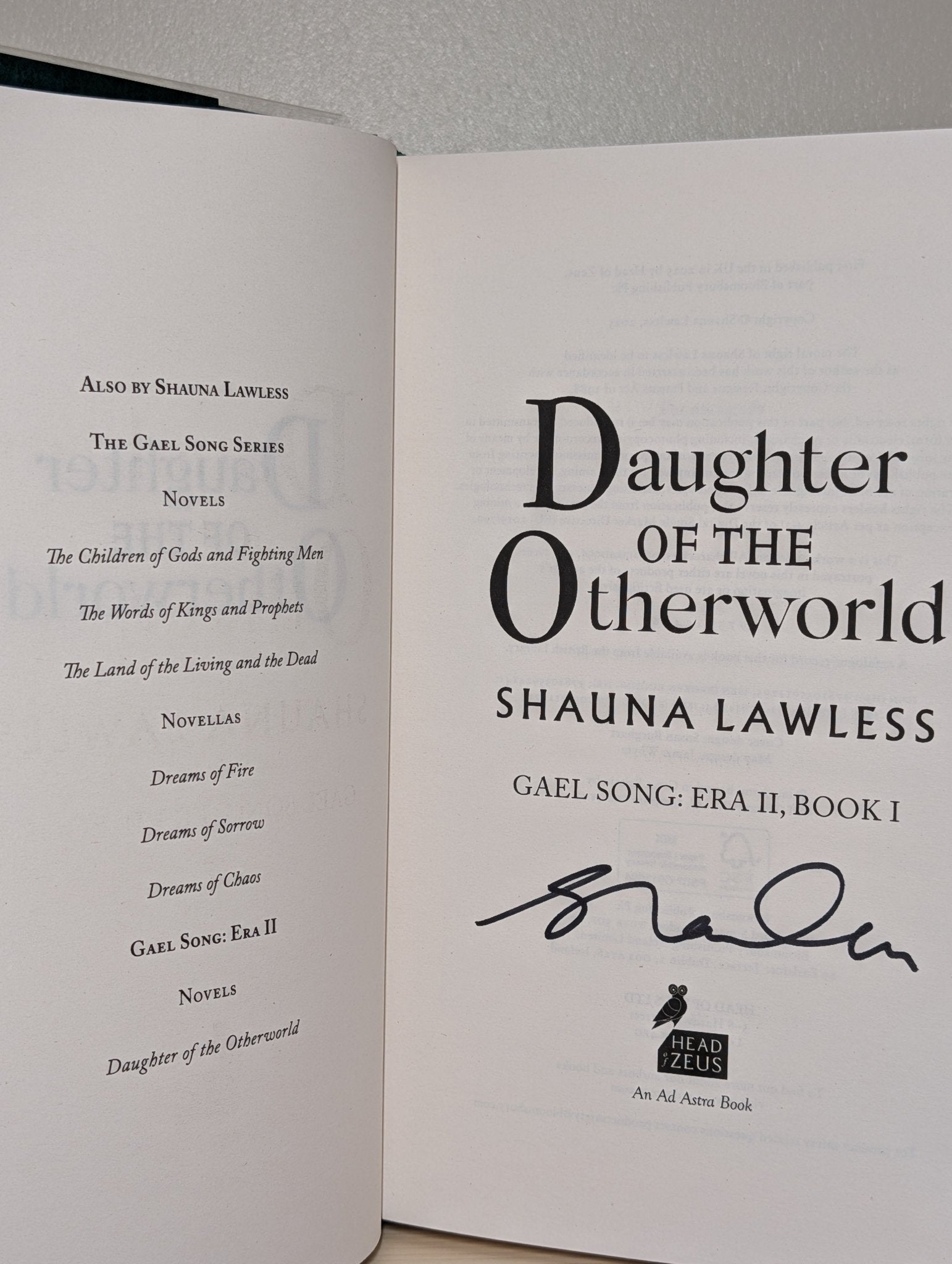 Daughter of the Otherworld: Gael Song Era II Book I by Shauna Lawless (Signed First Edition) - Fialta Books