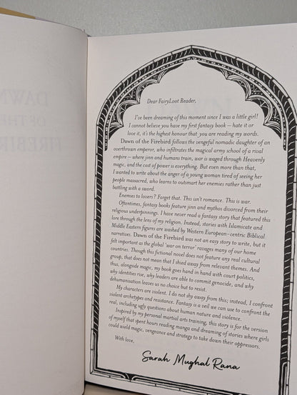 Dawn of the Firebird by Sarah Mughal Rana (Special Edition with sprayed edges) - Fialta Books