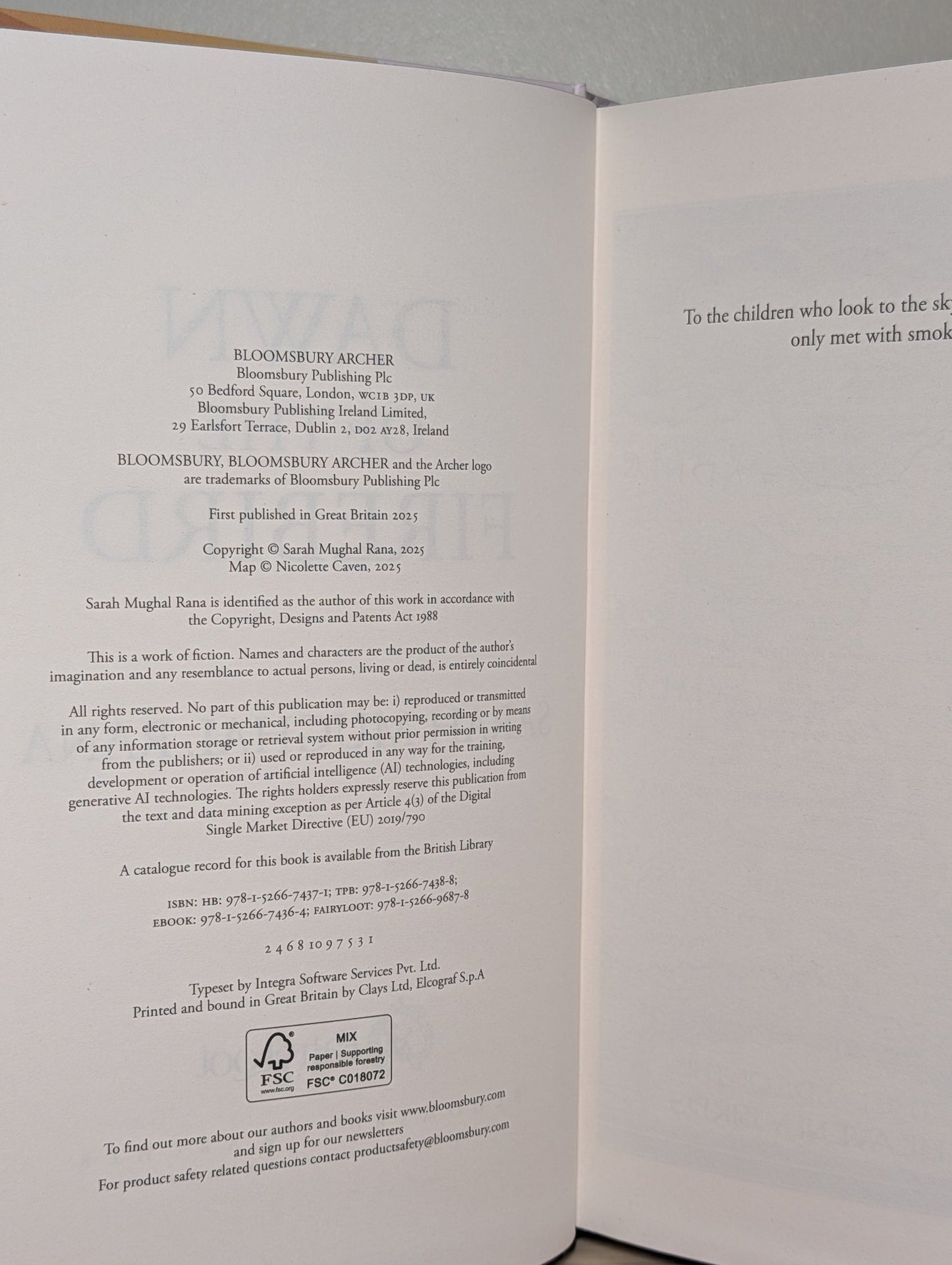 Dawn of the Firebird by Sarah Mughal Rana (Special Edition with sprayed edges) - Fialta Books