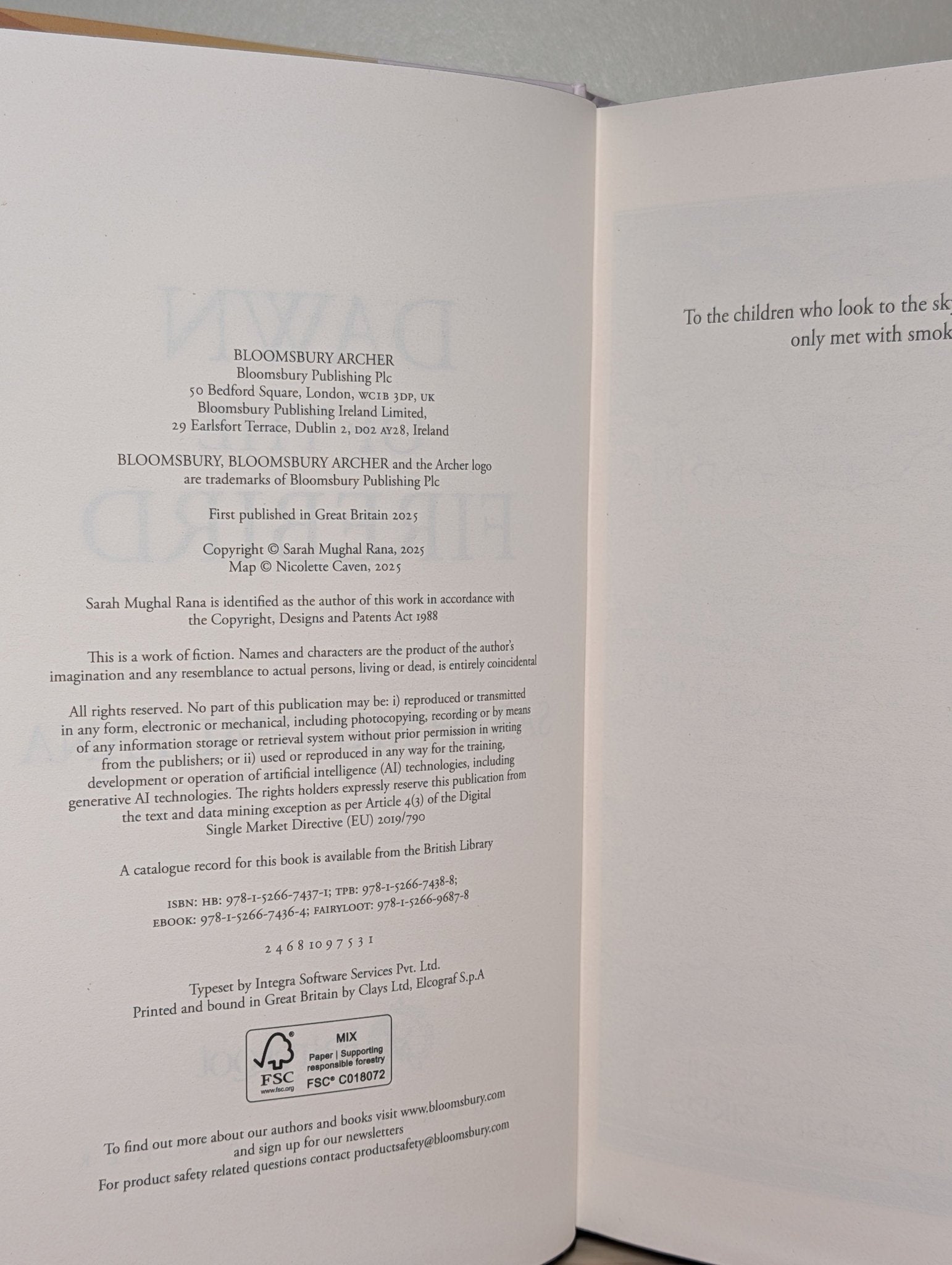 Dawn of the Firebird by Sarah Mughal Rana (Special Edition with sprayed edges) - Fialta Books