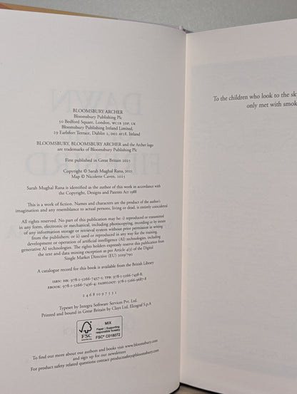 Dawn of the Firebird by Sarah Mughal Rana (Special Edition with sprayed edges) - Fialta Books
