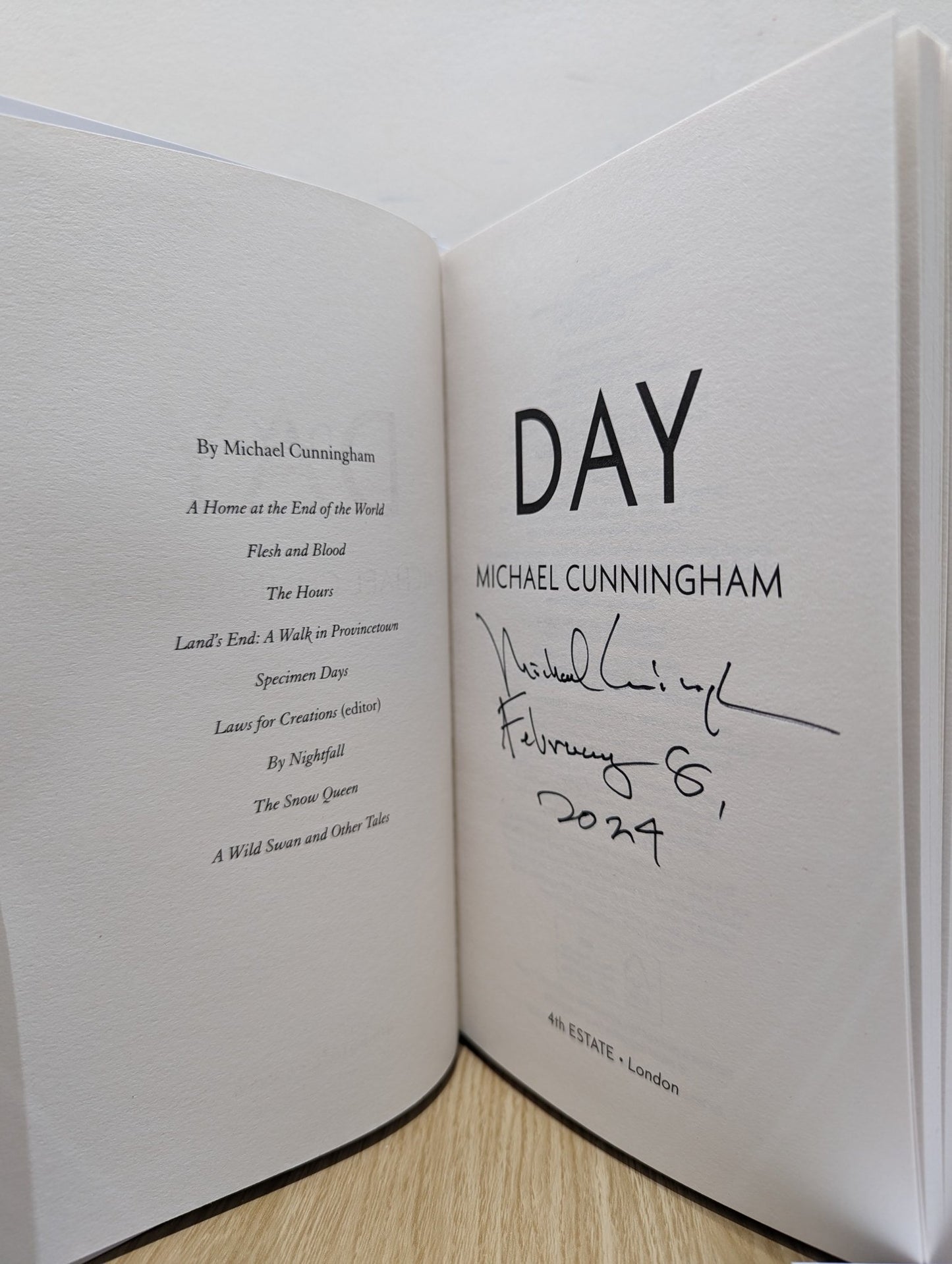 Day by Michael Cunningham (Signed Dated First Edition) - Fialta Books