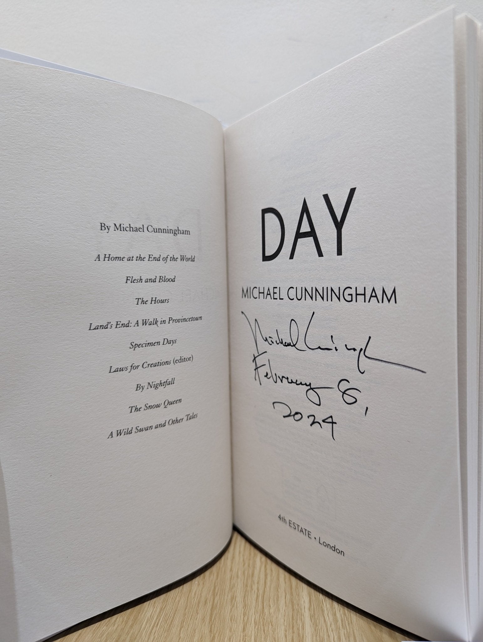 Day by Michael Cunningham (Signed Dated First Edition) - Fialta Books