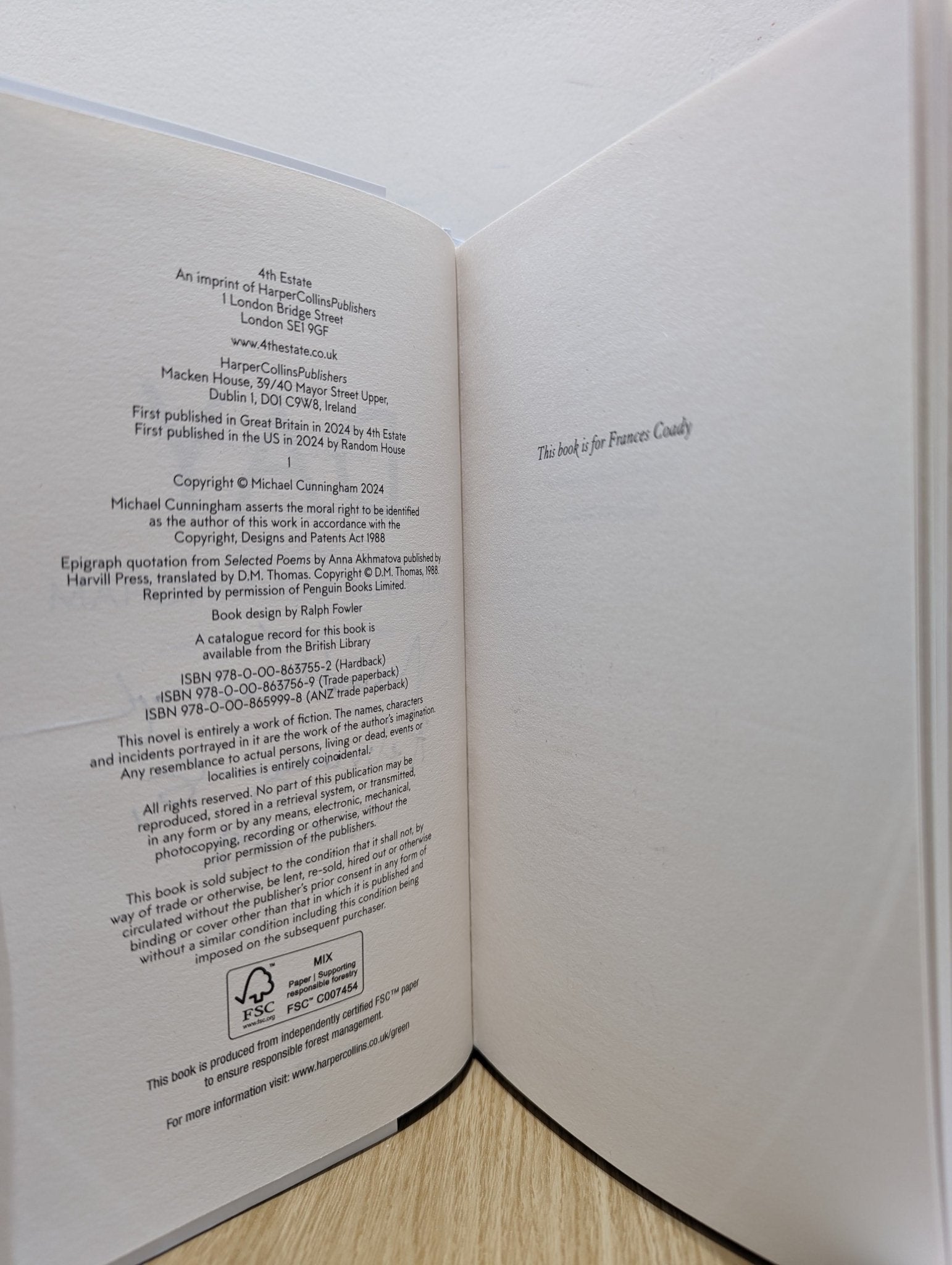 Day by Michael Cunningham (Signed Dated First Edition) - Fialta Books