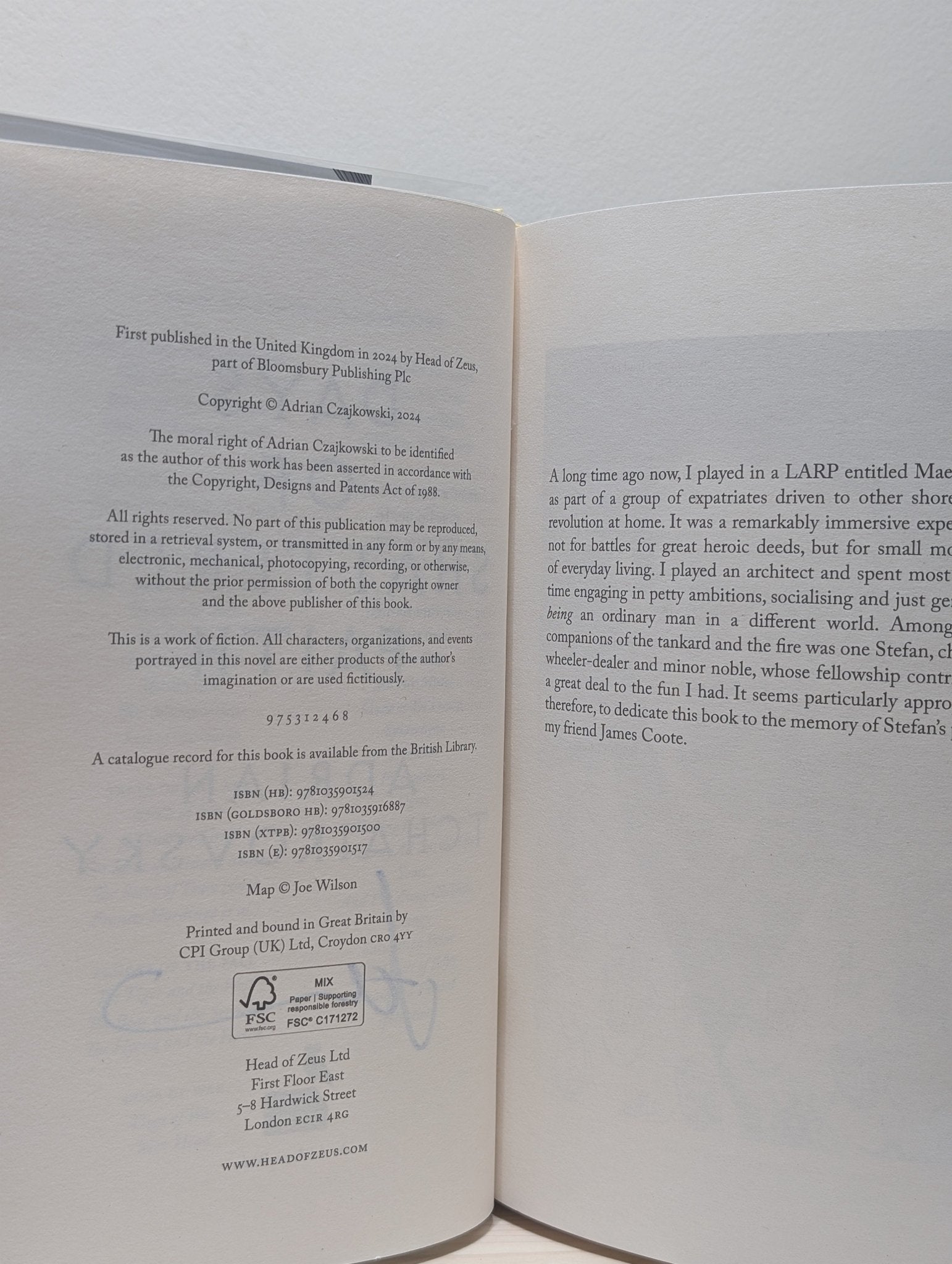 Days of Shattered Faith by Adrian Tchaikovsky (Signed First Edition) - Fialta Books