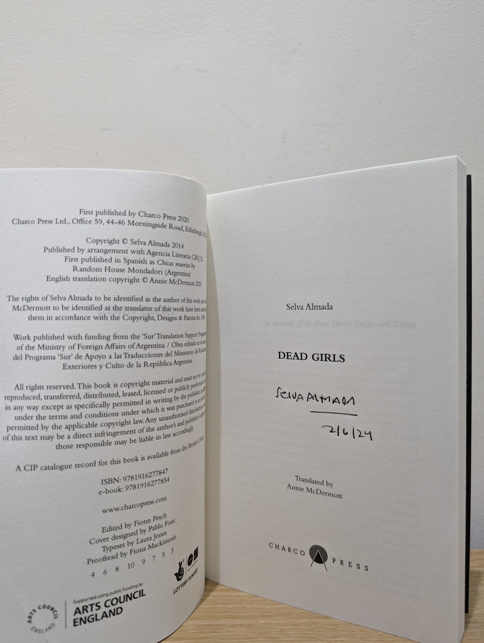 Dead Girls by Selva Almada (Signed) - Fialta Books