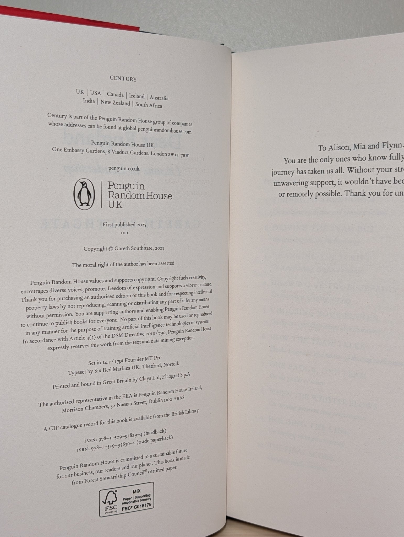 Dear England by Gareth Southgate (Signed First Edition) - Fialta Books