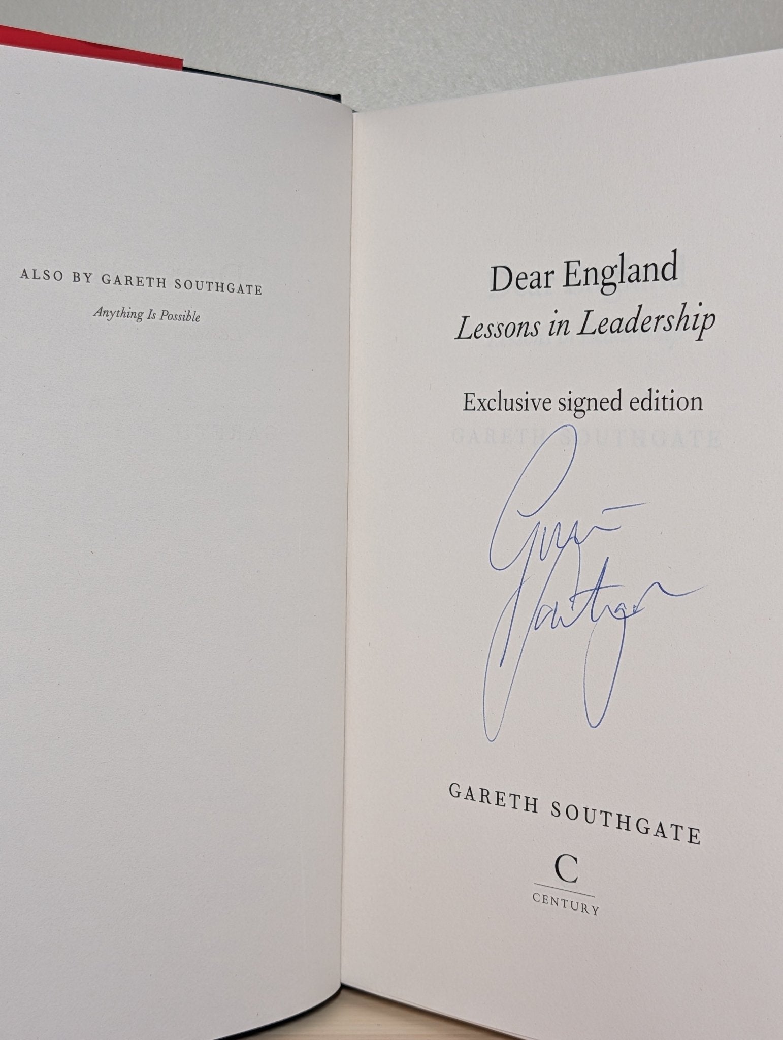 Dear England by Gareth Southgate (Signed First Edition) - Fialta Books