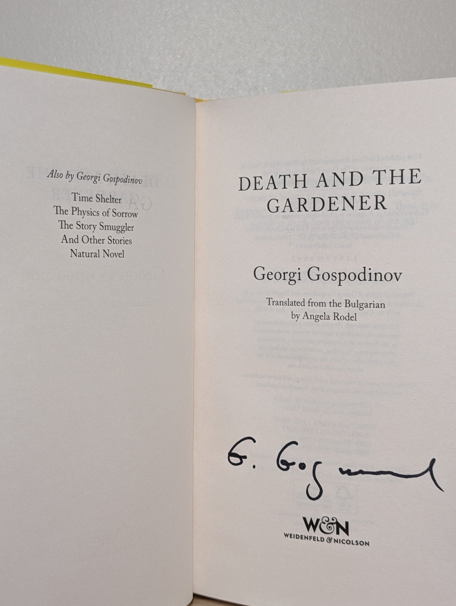 Death and the Gardener by Georgi Gospodinov (Signed) - Fialta Books