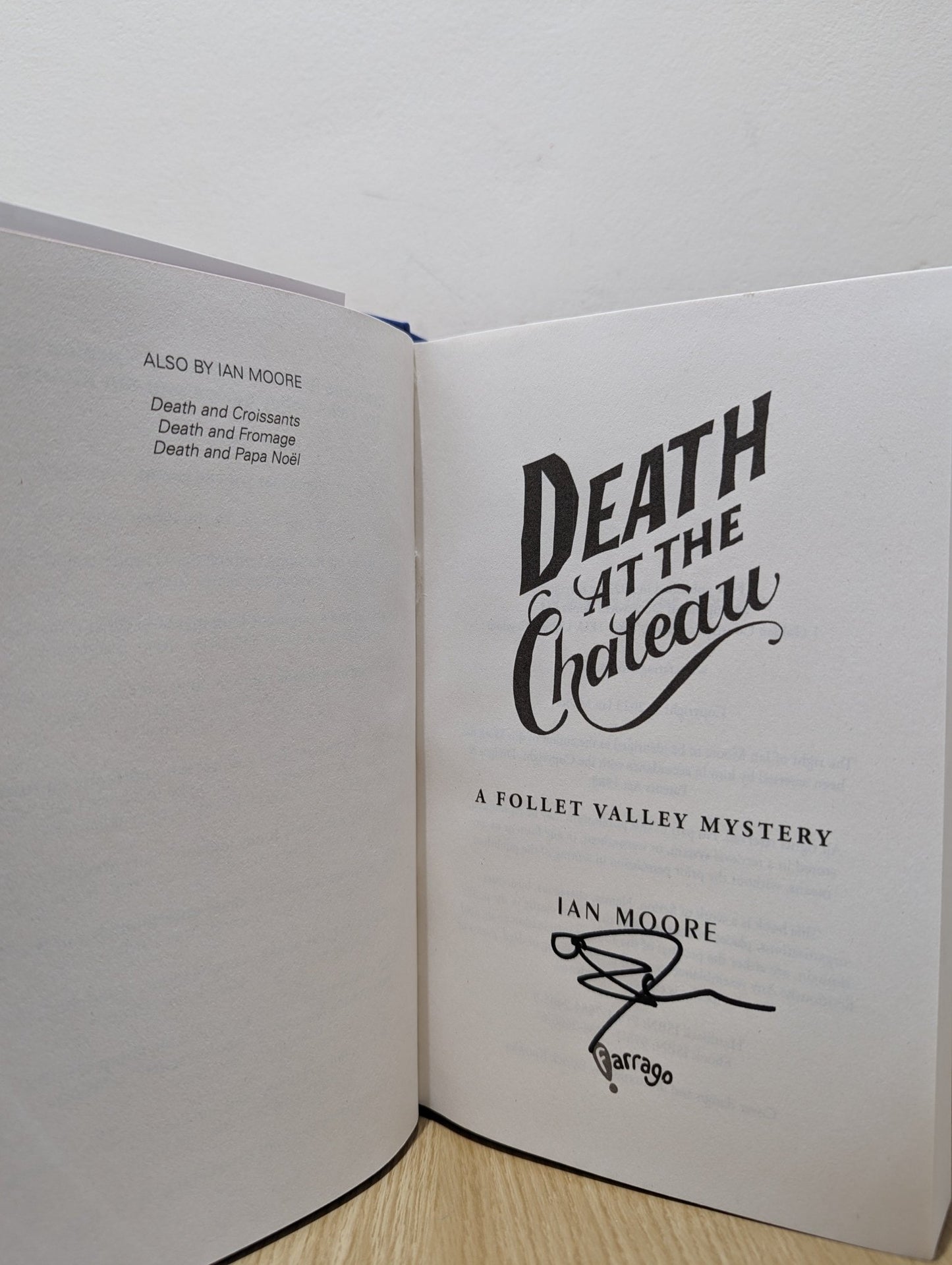 Death at the Chateau by Ian Moore (Signed First Edition) - Fialta Books