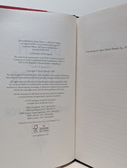 Death of the Author by Nnedi Okorafor (Signed Numbered First Edition with sprayed edges) - Fialta Books
