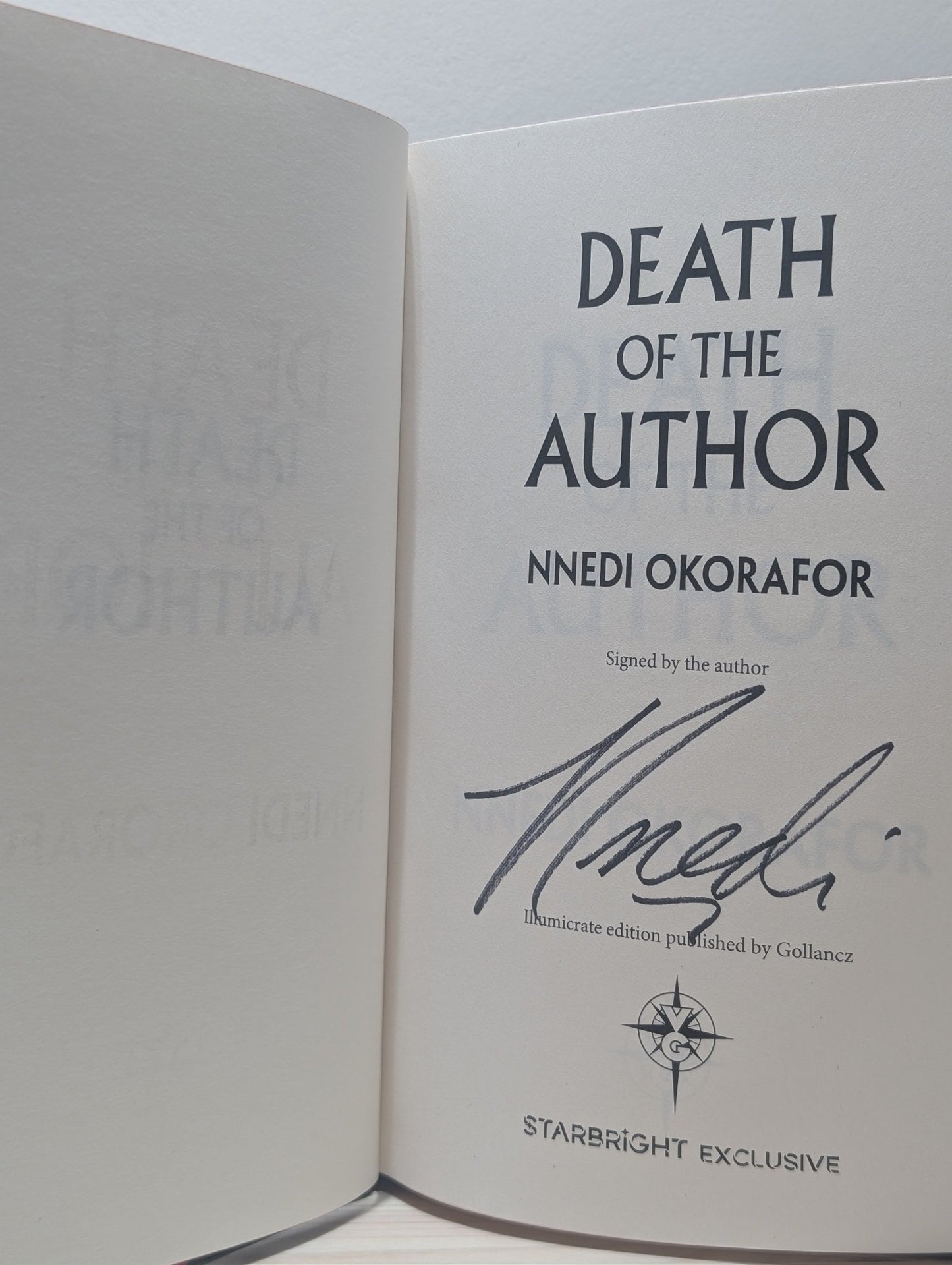 Death of the Author by Nnedi Okorafor (Signed Special Edition with sprayed edges and alternative cover) - Fialta Books