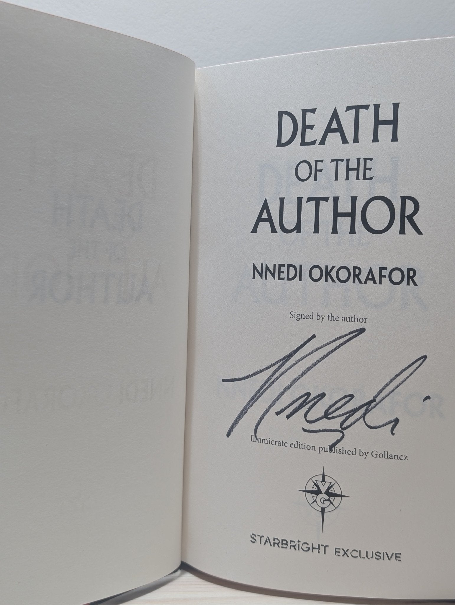 Death of the Author by Nnedi Okorafor (Signed Special Edition with sprayed edges and alternative cover) - Fialta Books