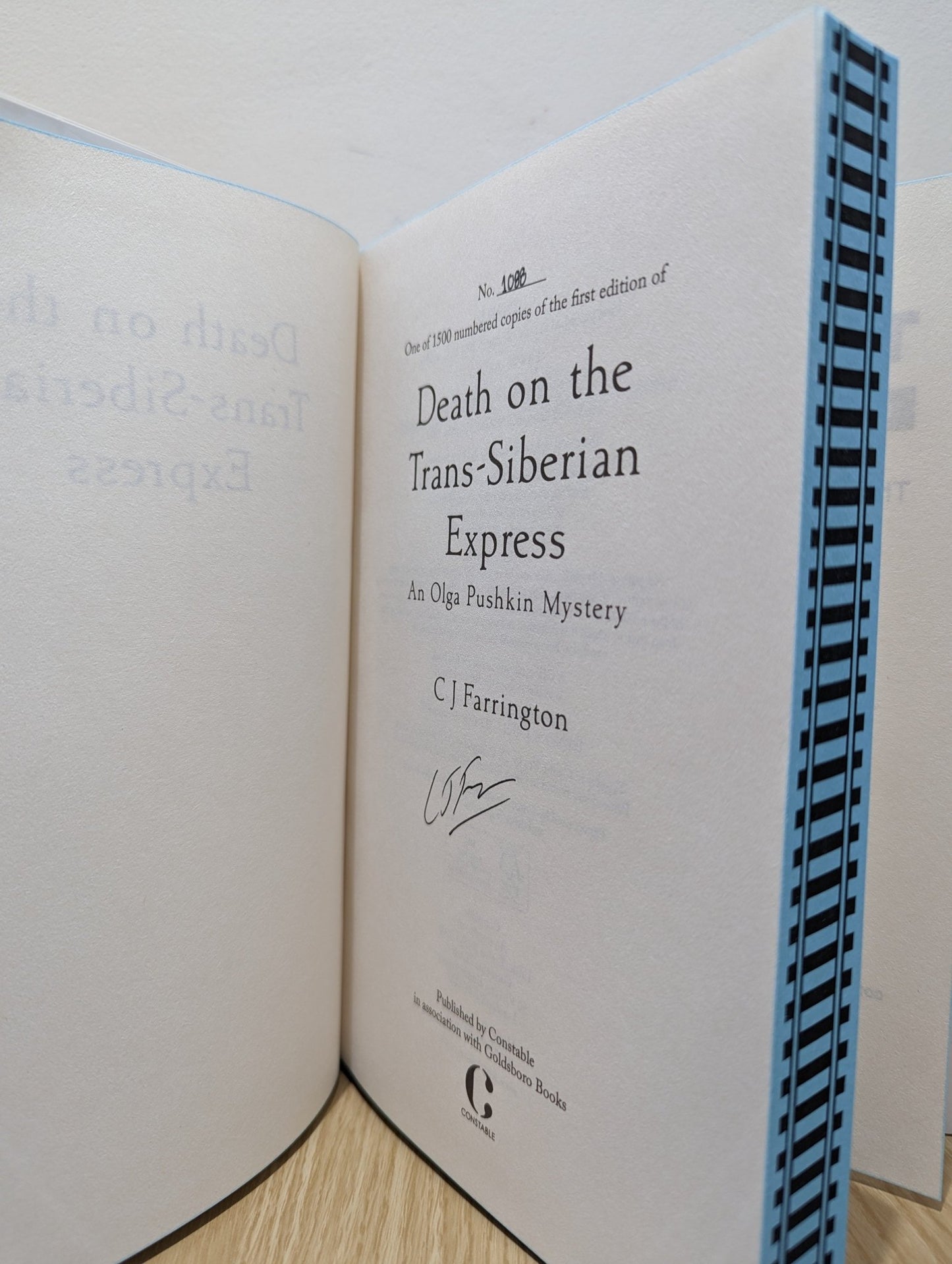 Death on the Trans - Siberian Express by C J Farrington (Signed with sprayed edges) - Fialta Books