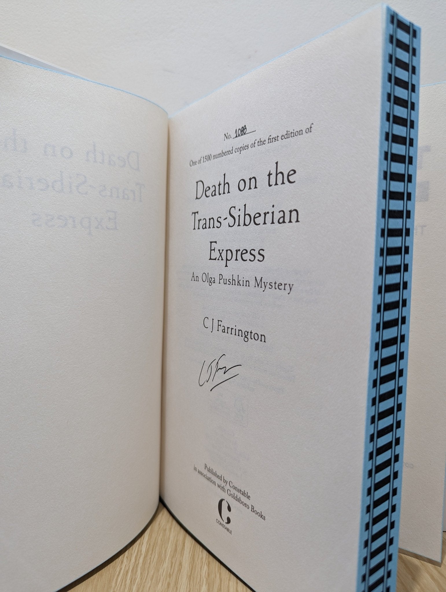 Death on the Trans - Siberian Express by C J Farrington (Signed with sprayed edges) - Fialta Books