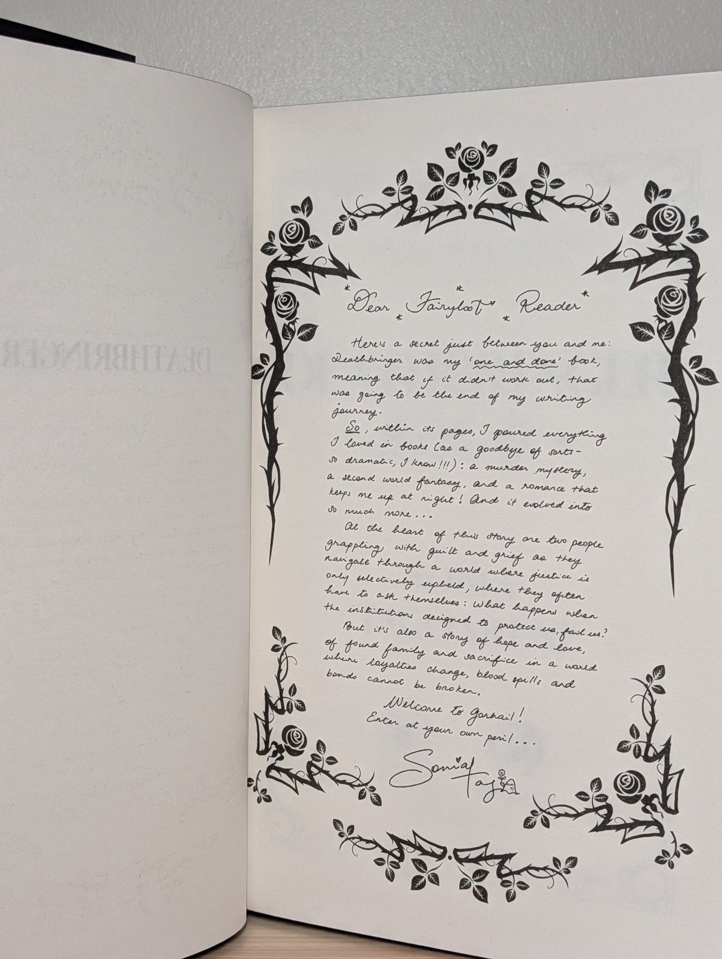 Deathbringer by Sonia Tagliareni (Special Edition with sprayed edges) - Fialta Books