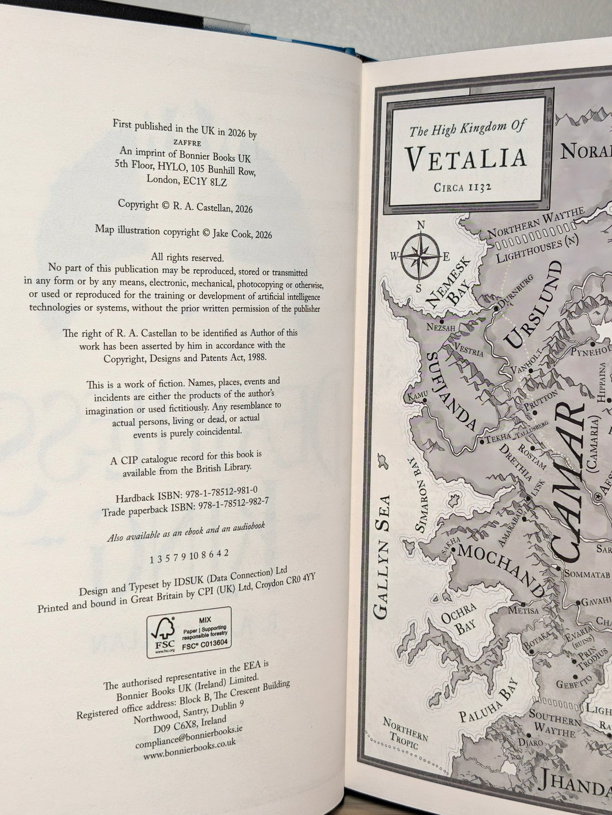 Deathless King by R. A. Castellan (Signed First Edition with sprayed edges) - Fialta Books