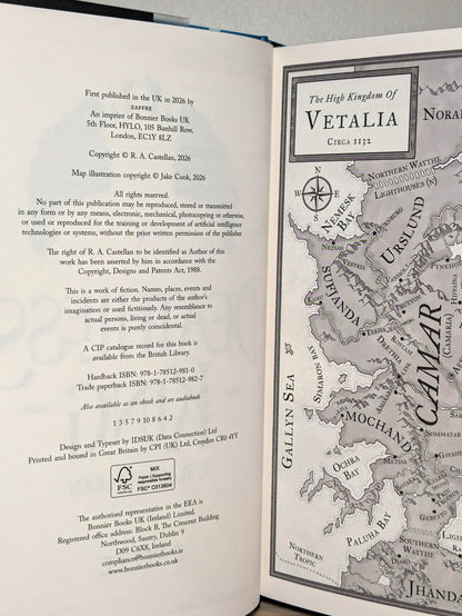 Deathless King by R. A. Castellan (Signed First Edition with sprayed edges) - Fialta Books
