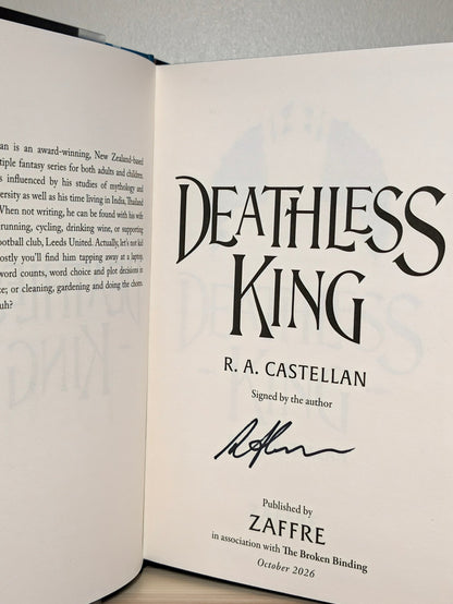 Deathless King by R. A. Castellan (Signed First Edition with sprayed edges) - Fialta Books
