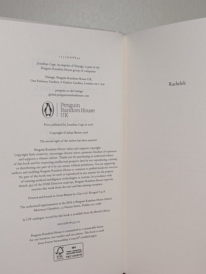 Departure(s) by Julian Barnes (Signed First Edition) - Fialta Books