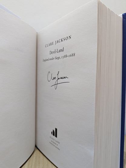 Devil - Land: England Under Siege, 1588 - 1688 by Clare Jackson (Signed First Edition) - Fialta Books