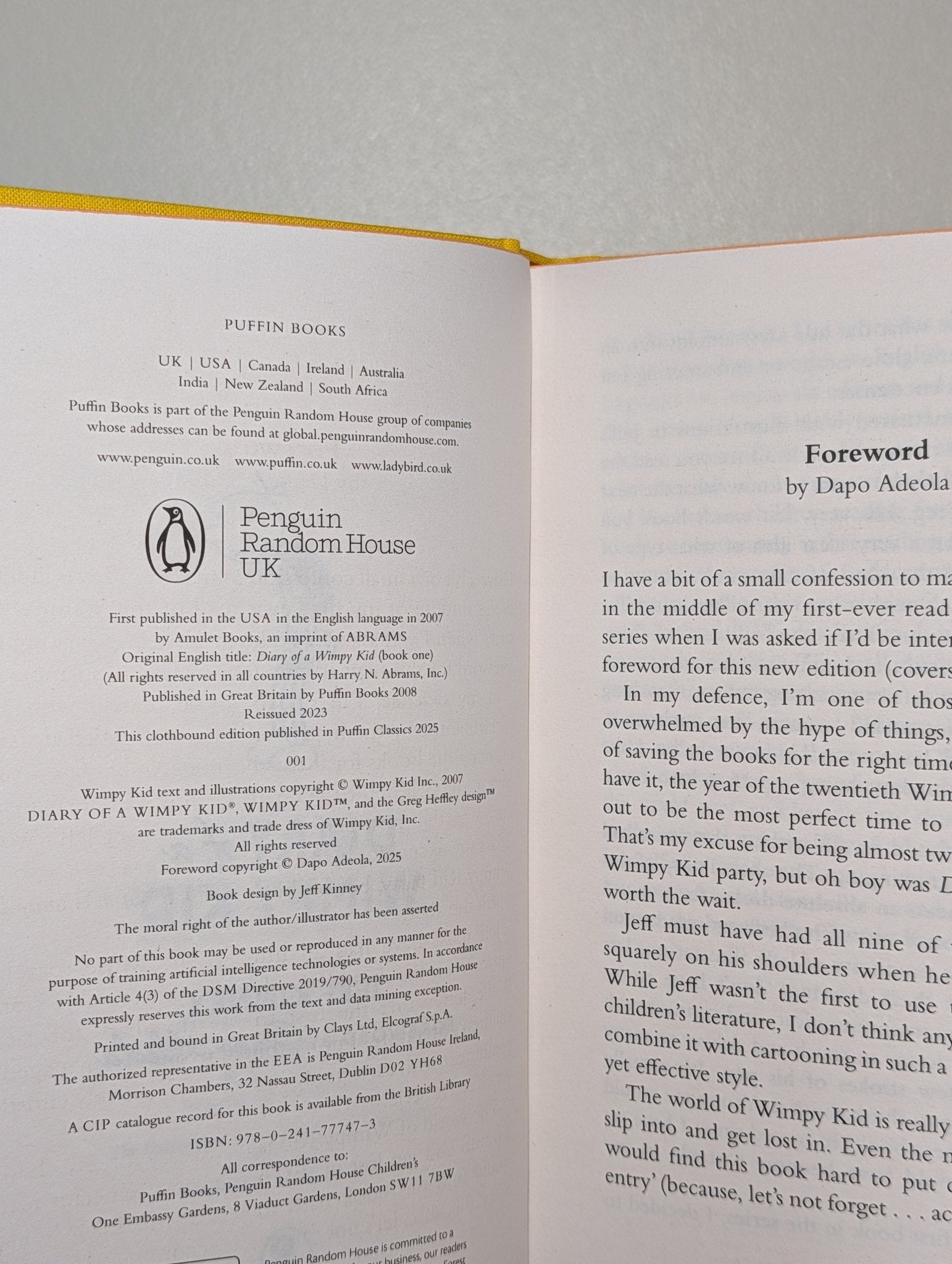 Diary of a Wimpy Kid by Jeff Kinney (Anniversary Clothbound Edition) - Fialta Books