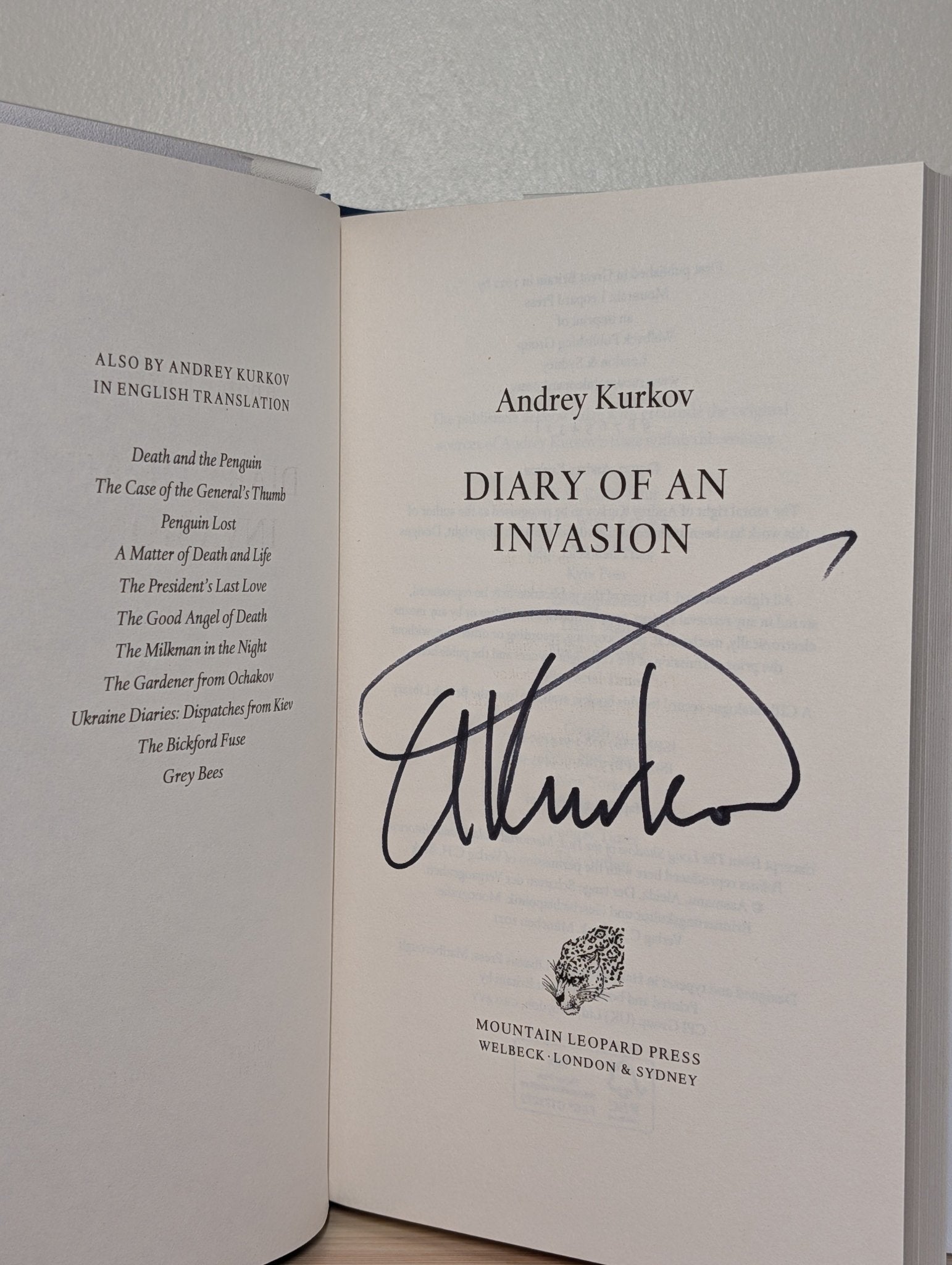 Diary of an Invasion by Andrey Kurkov (Signed First Edition) - Fialta Books