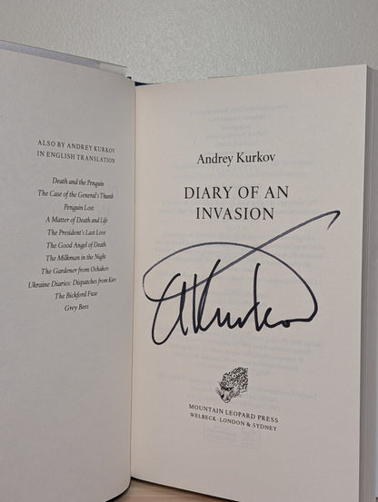 Diary of an Invasion by Andrey Kurkov (Signed First Edition) - Fialta Books
