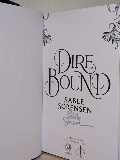 Dire Bound by Sable Sorensen (Signed Special Edition with sprayed edges) - Fialta Books