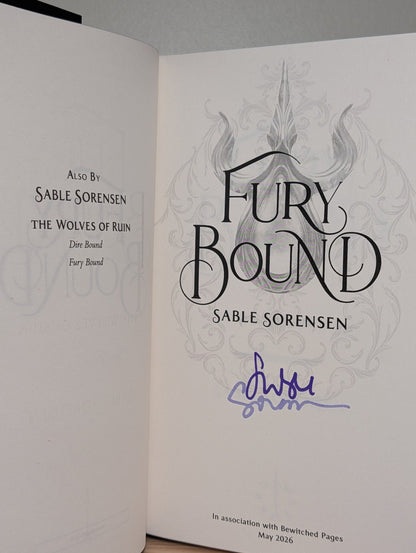 Dire Bound; Fury Bound by Sable Sorensen (Signed First Edition with alternative jacket) - Fialta Books